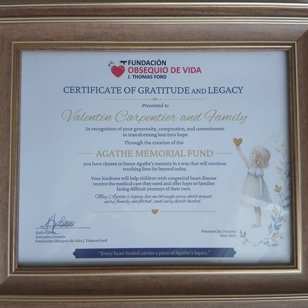 Certificate of Gratitude and Legacy